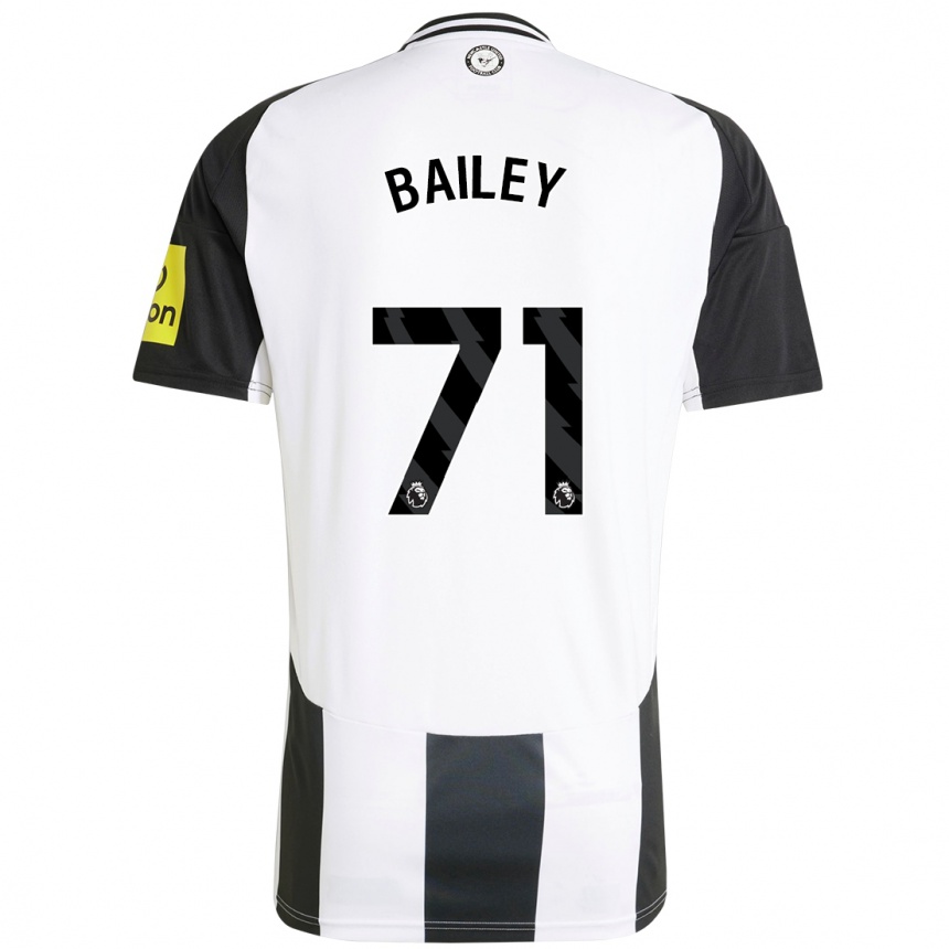 Kids Football Scott Bailey #71 White Black Home Jersey 2024/25 T-Shirt Canada