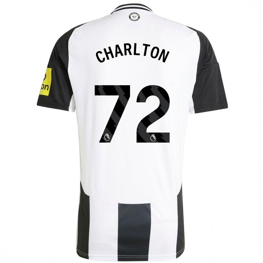 Enfant Football Maillot Dylan Charlton #72 Blanc Noir Tenues Domicile 2024/25 Canada