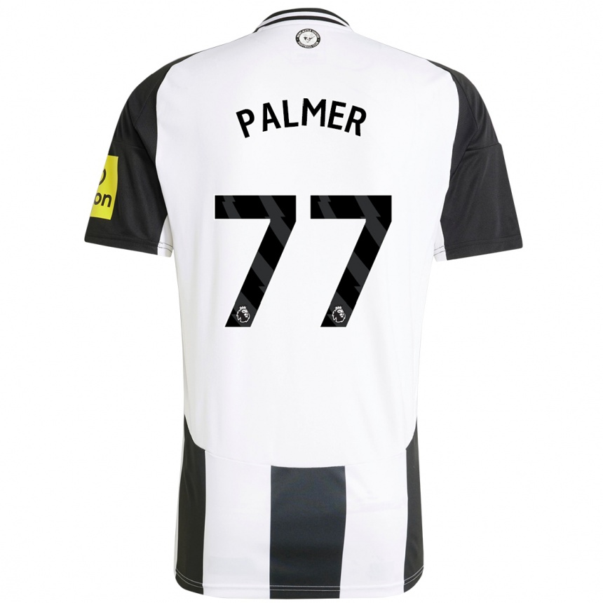 Enfant Football Maillot Darren Palmer #77 Blanc Noir Tenues Domicile 2024/25 Canada