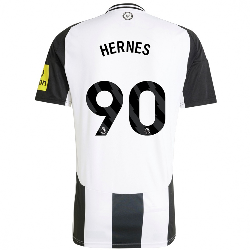 Enfant Football Maillot Travis Hernes #90 Blanc Noir Tenues Domicile 2024/25 Canada