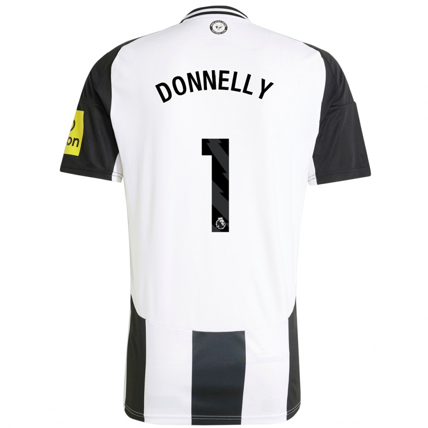 Kids Football Grace Donnelly #1 White Black Home Jersey 2024/25 T-Shirt Canada