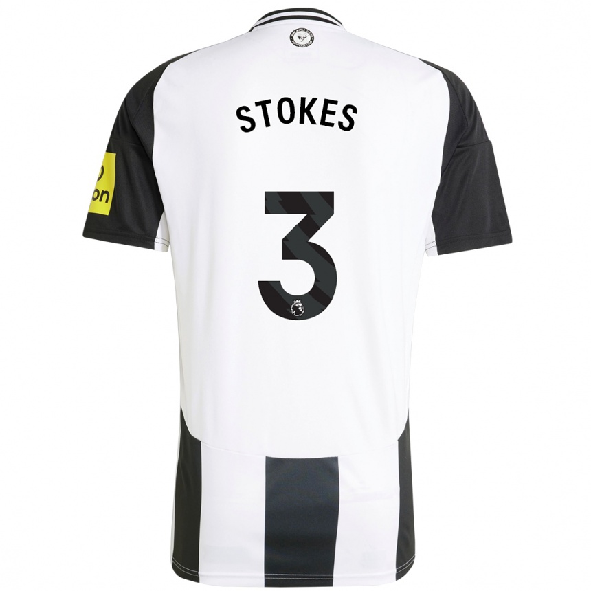 Enfant Football Maillot Demi Stokes #3 Blanc Noir Tenues Domicile 2024/25 Canada