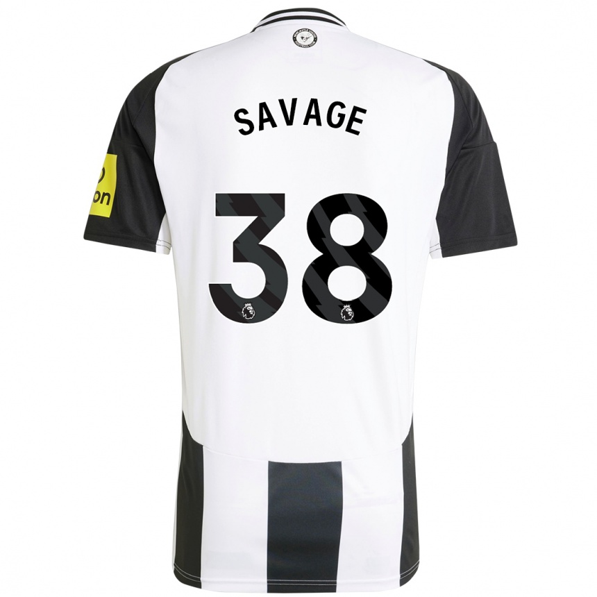 Kids Football Remi Savage #38 White Black Home Jersey 2024/25 T-Shirt Canada