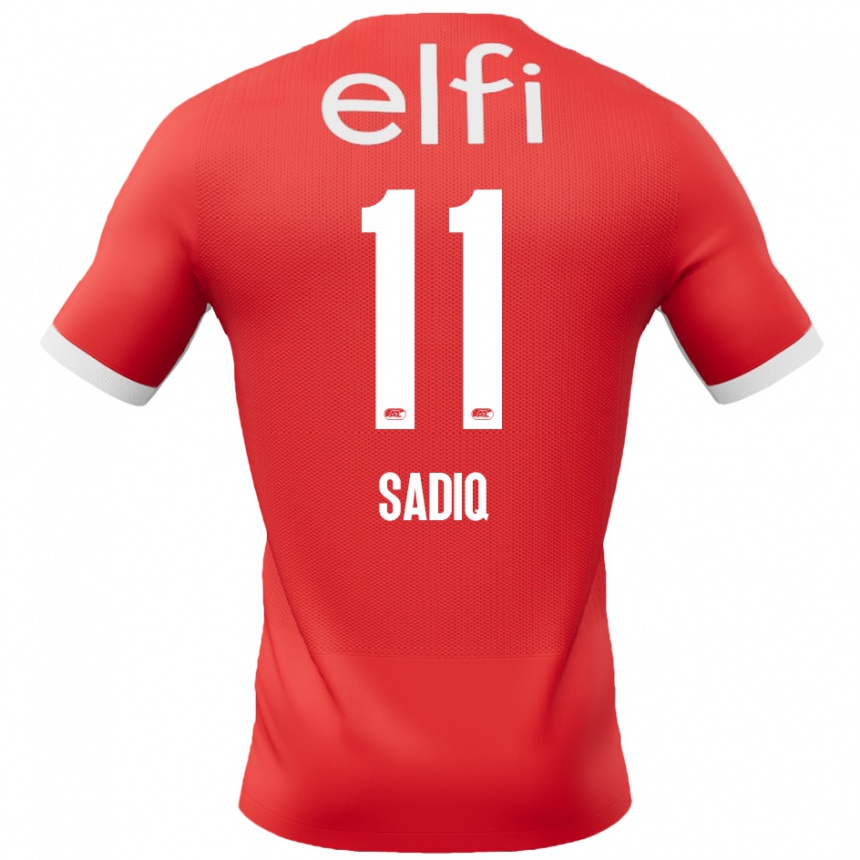 Kids Football Ibrahim Sadiq #11 Red White Home Jersey 2024/25 T-Shirt Canada