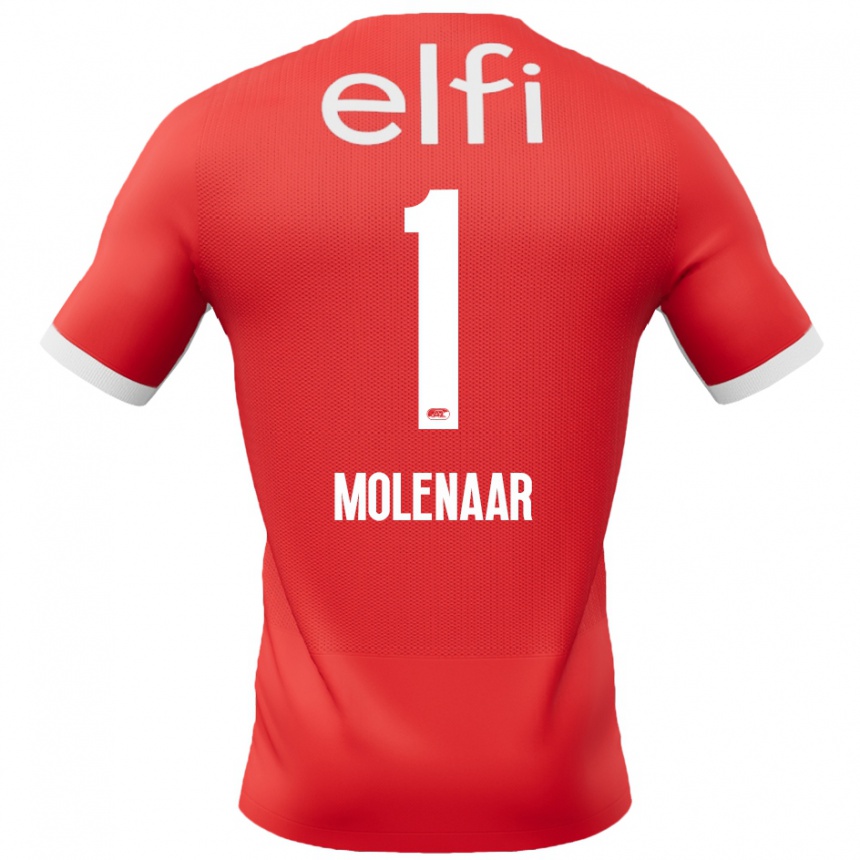 Kids Football Finn Molenaar #1 Red White Home Jersey 2024/25 T-Shirt Canada