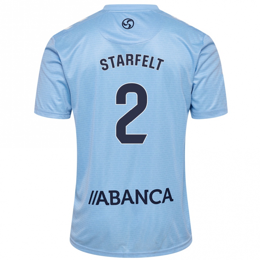 Enfant Football Maillot Carl Starfelt #2 Bleu Ciel Tenues Domicile 2024/25 Canada