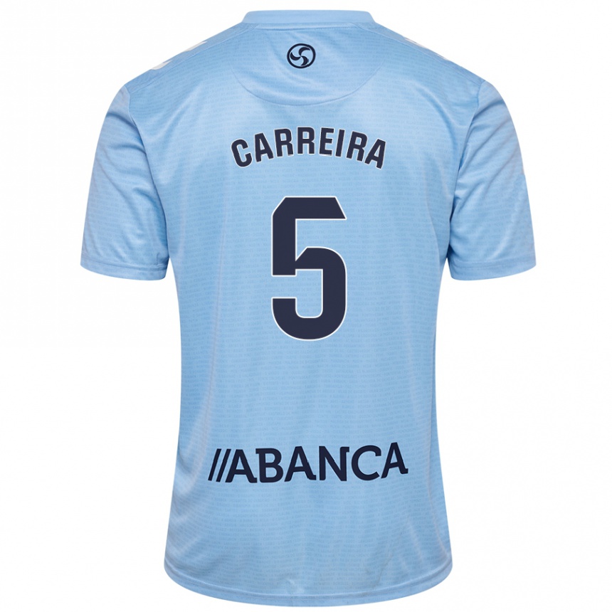 Kids Football Sergio Carreira #5 Sky Blue Home Jersey 2024/25 T-Shirt Canada