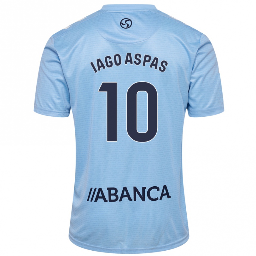 Kids Football Iago Aspas #10 Sky Blue Home Jersey 2024/25 T-Shirt Canada