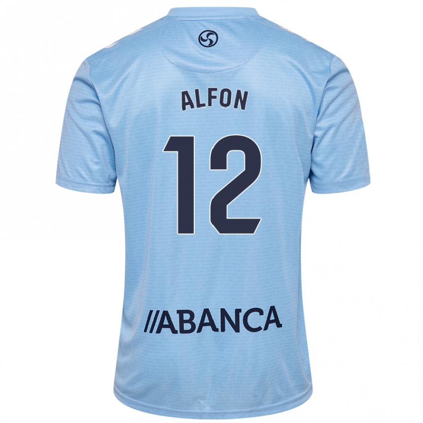 Kids Football Alfon González #12 Sky Blue Home Jersey 2024/25 T-Shirt Canada