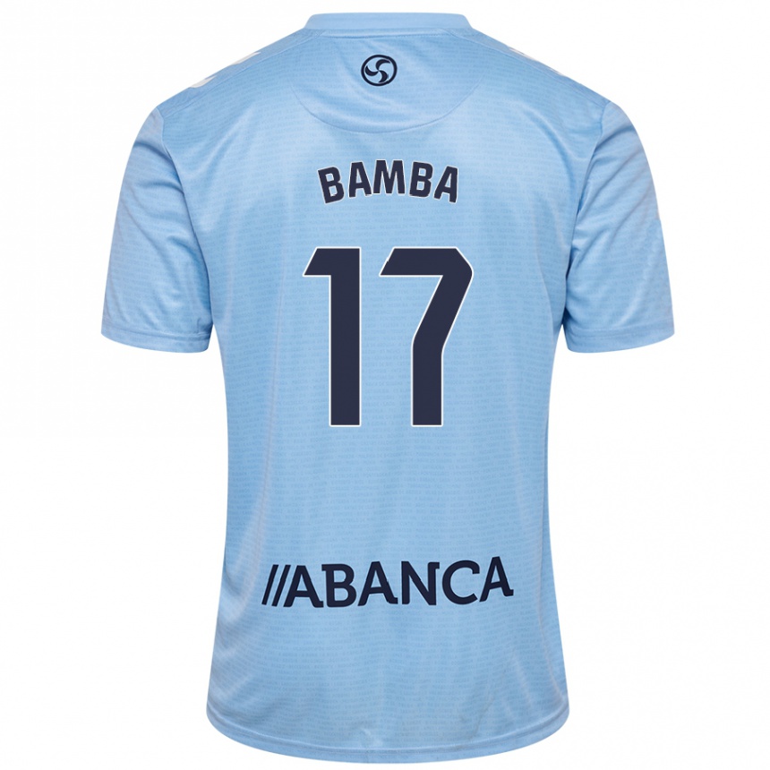 Kids Football Jonathan Bamba #17 Sky Blue Home Jersey 2024/25 T-Shirt Canada