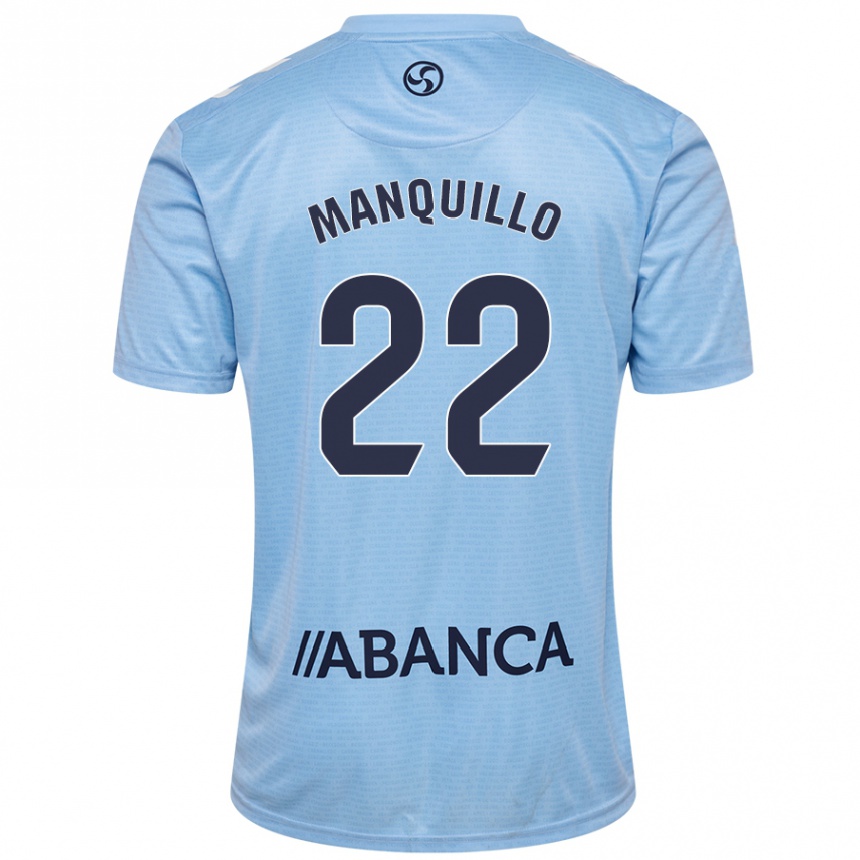 Kids Football Javier Manquillo #22 Sky Blue Home Jersey 2024/25 T-Shirt Canada