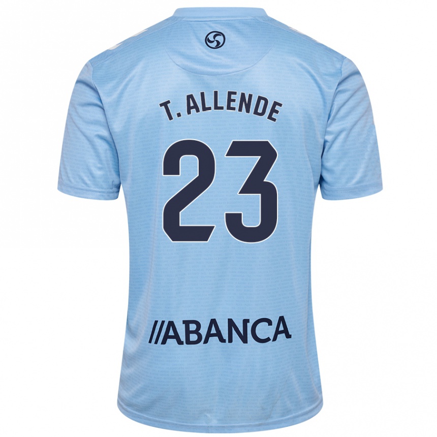 Kids Football Tadeo Allende #23 Sky Blue Home Jersey 2024/25 T-Shirt Canada