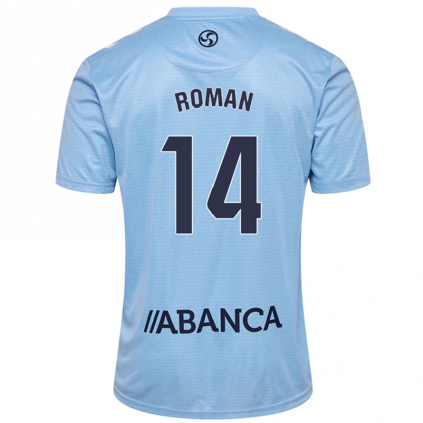 Enfant Football Maillot Miguel Román #14 Bleu Ciel Tenues Domicile 2024/25 Canada