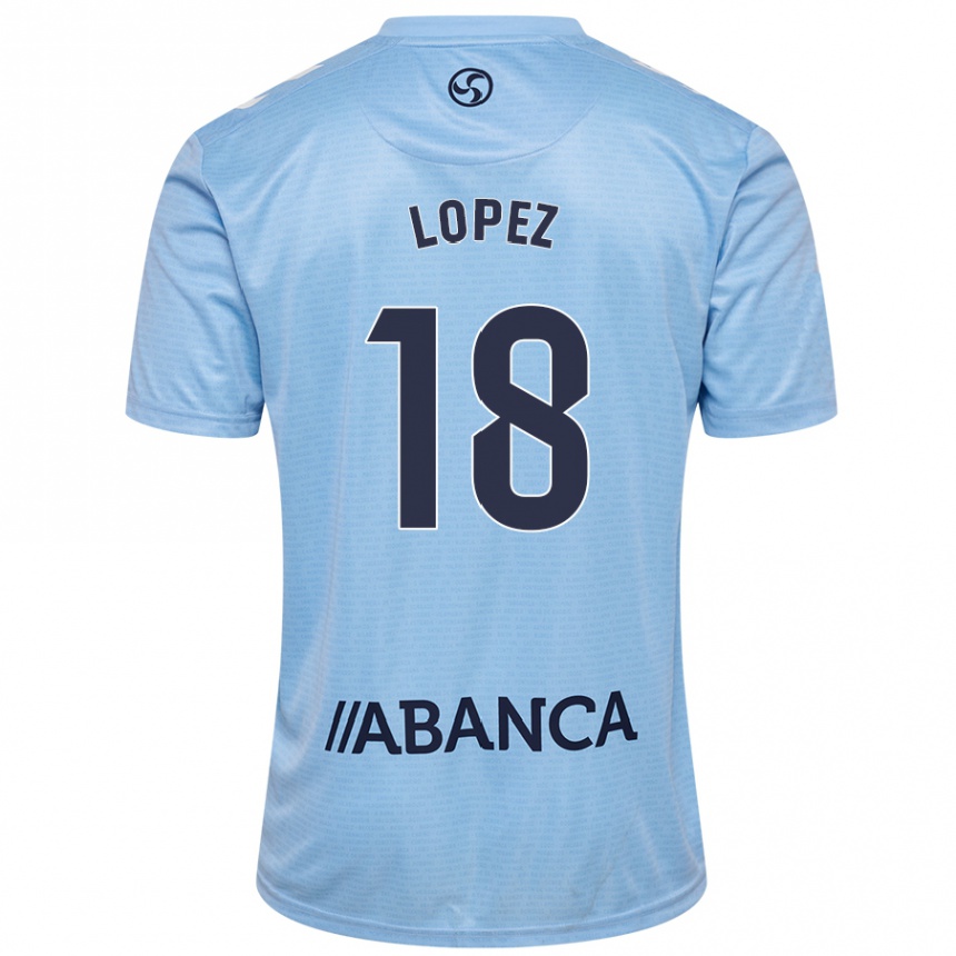 Enfant Football Maillot Joel López #18 Bleu Ciel Tenues Domicile 2024/25 Canada