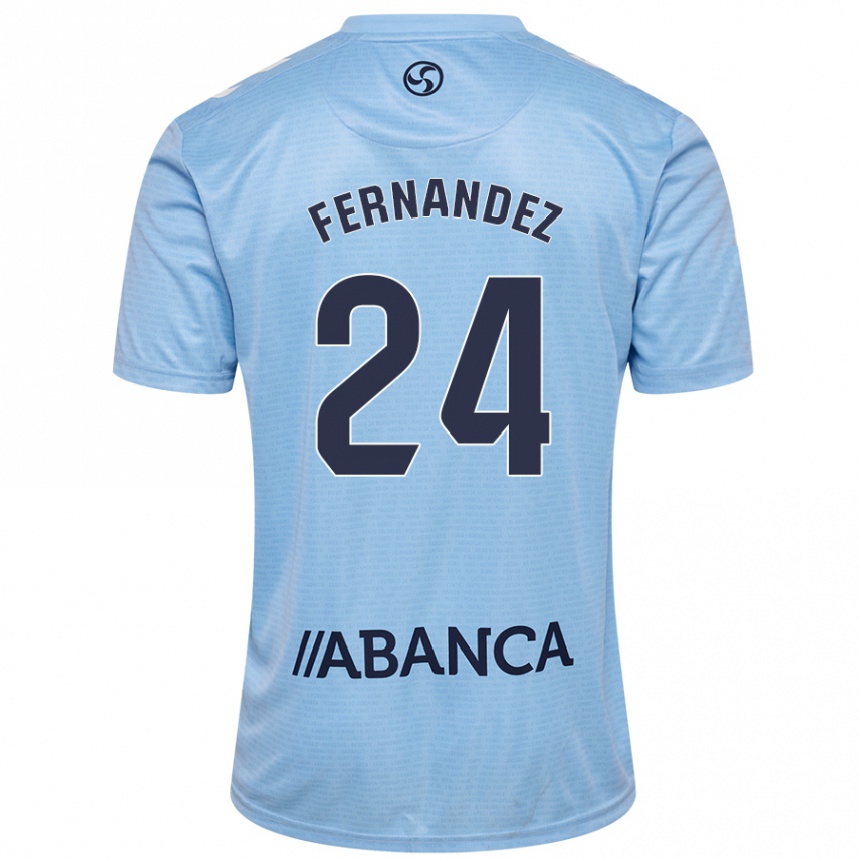 Enfant Football Maillot César Fernández #24 Bleu Ciel Tenues Domicile 2024/25 Canada