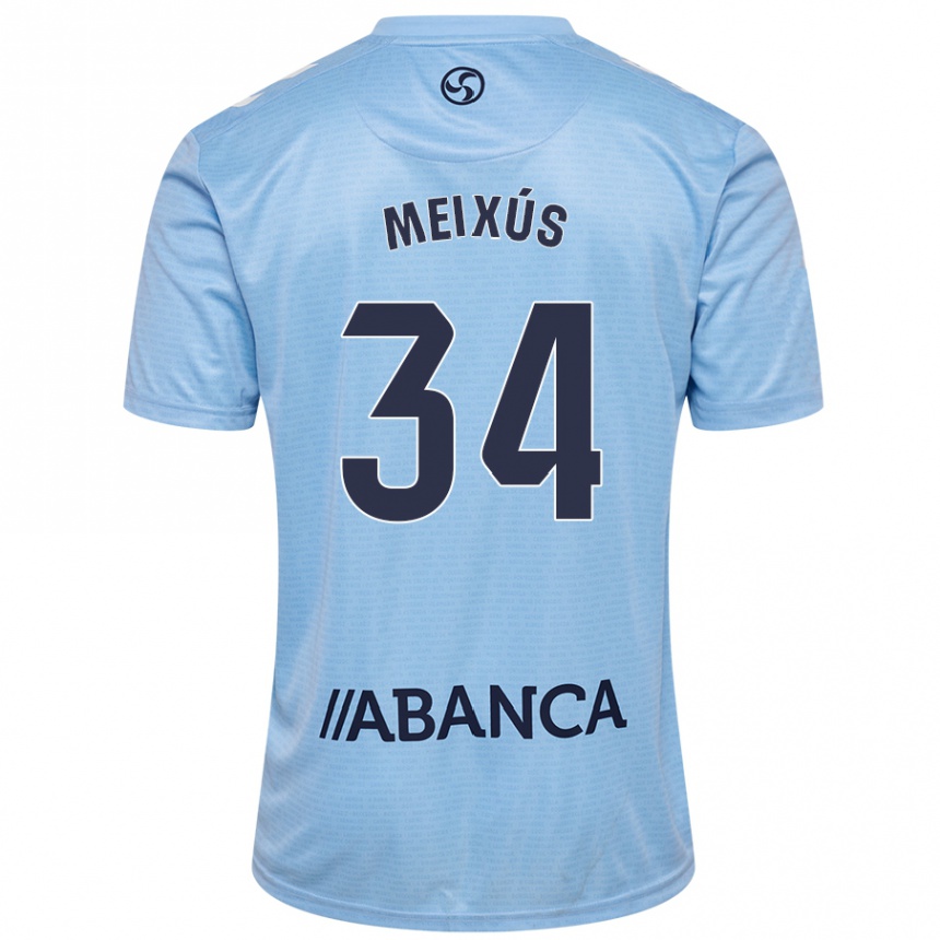 Enfant Football Maillot Pablo Meixús #34 Bleu Ciel Tenues Domicile 2024/25 Canada