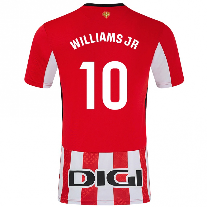 Enfant Football Maillot Nico Williams #10 Rouge Blanc Tenues Domicile 2024/25 Canada