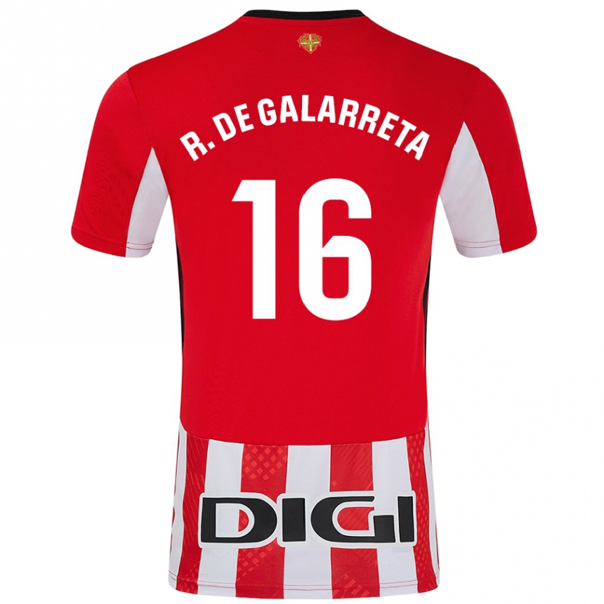 Kids Football Iñigo Ruiz De Galarreta #16 Red White Home Jersey 2024/25 T-Shirt Canada