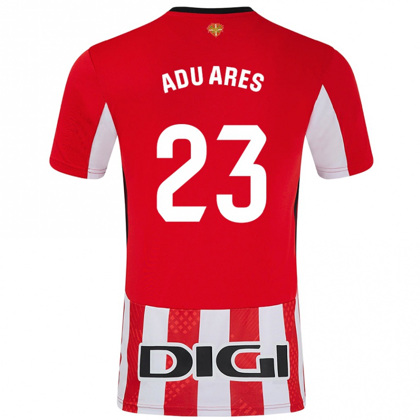 Enfant Football Maillot Adu Ares #23 Rouge Blanc Tenues Domicile 2024/25 Canada