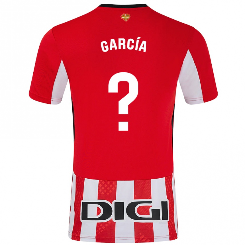 Kids Football Simón García #0 Red White Home Jersey 2024/25 T-Shirt Canada