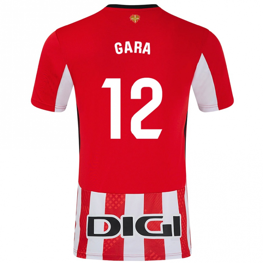 Enfant Football Maillot Gara #12 Rouge Blanc Tenues Domicile 2024/25 Canada