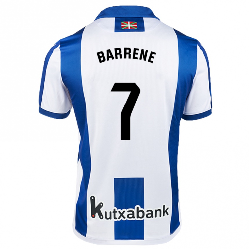 Enfant Football Maillot Ander Barrene #7 Blanc Bleu Tenues Domicile 2024/25 Canada