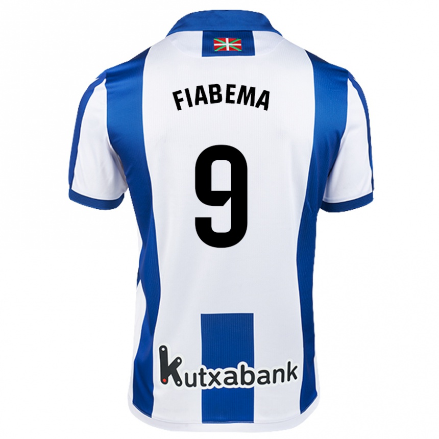 Enfant Football Maillot Bryan Fiabema #9 Blanc Bleu Tenues Domicile 2024/25 Canada