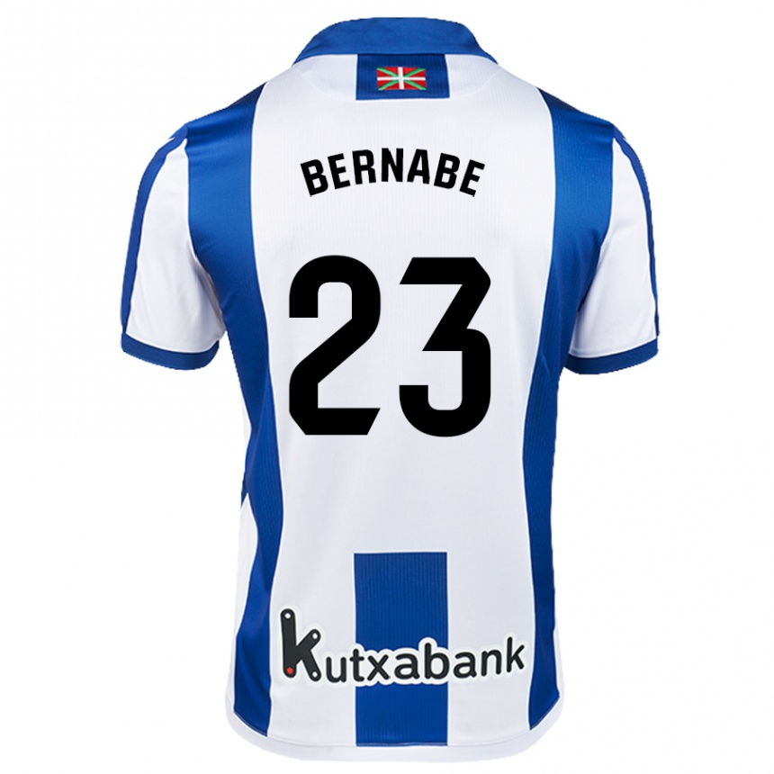 Kids Football Alejandra Bernabé De Santiago #23 White Blue Home Jersey 2024/25 T-Shirt Canada