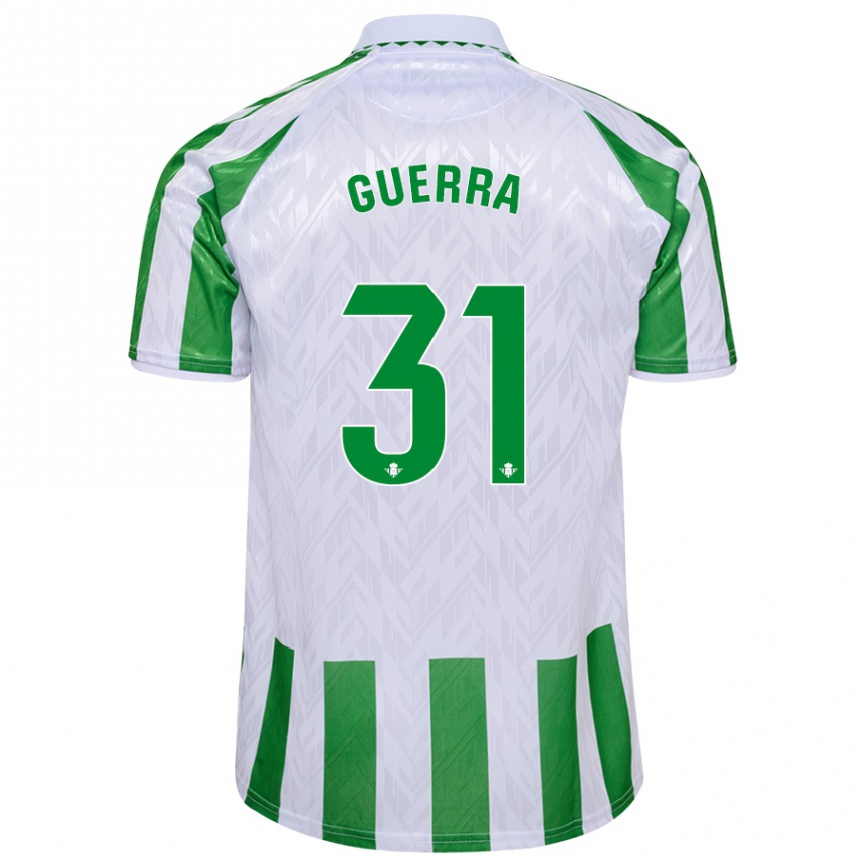 Enfant Football Maillot Ana Guerra Morcillo #31 Rayures Vertes Et Blanches Tenues Domicile 2024/25 Canada