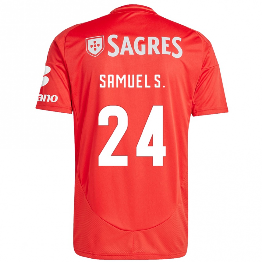 Kids Football Samuel Soares #24 Red White Home Jersey 2024/25 T-Shirt Canada