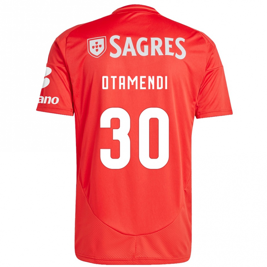 Enfant Football Maillot Nicolás Otamendi #30 Rouge Blanc Tenues Domicile 2024/25 Canada