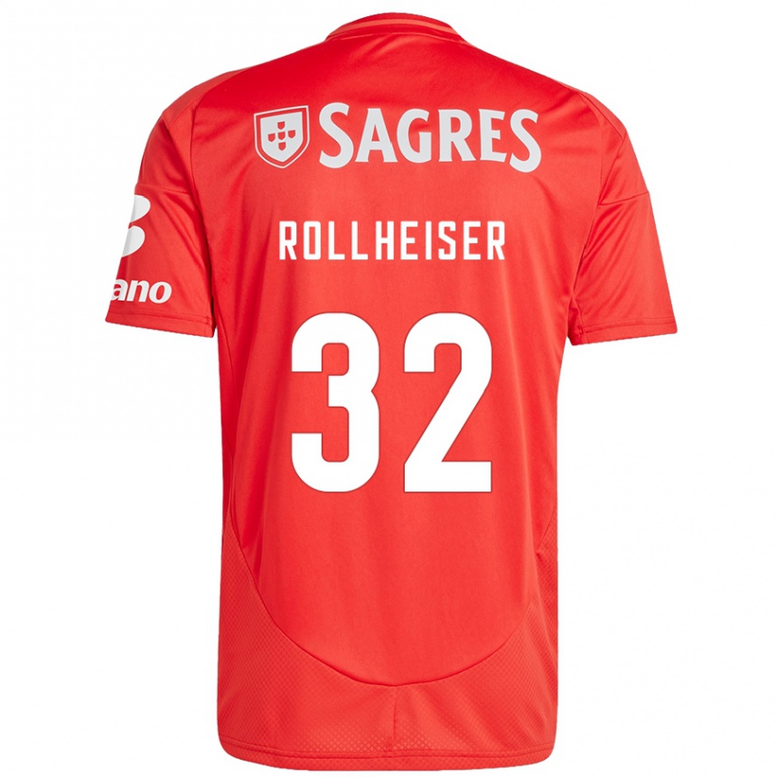 Kids Football Benjamín Rollheiser #32 Red White Home Jersey 2024/25 T-Shirt Canada