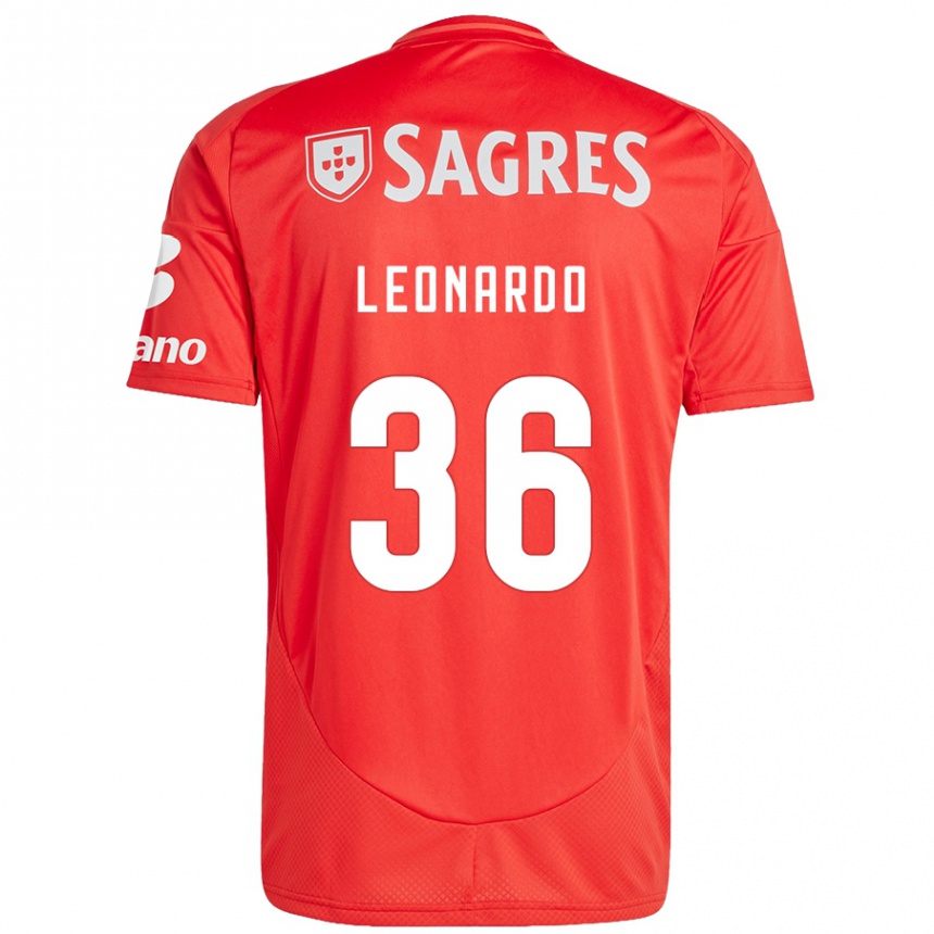 Enfant Football Maillot Marcos Leonardo #36 Rouge Blanc Tenues Domicile 2024/25 Canada