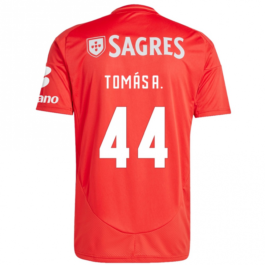 Kids Football Tomás Araújo #44 Red White Home Jersey 2024/25 T-Shirt Canada