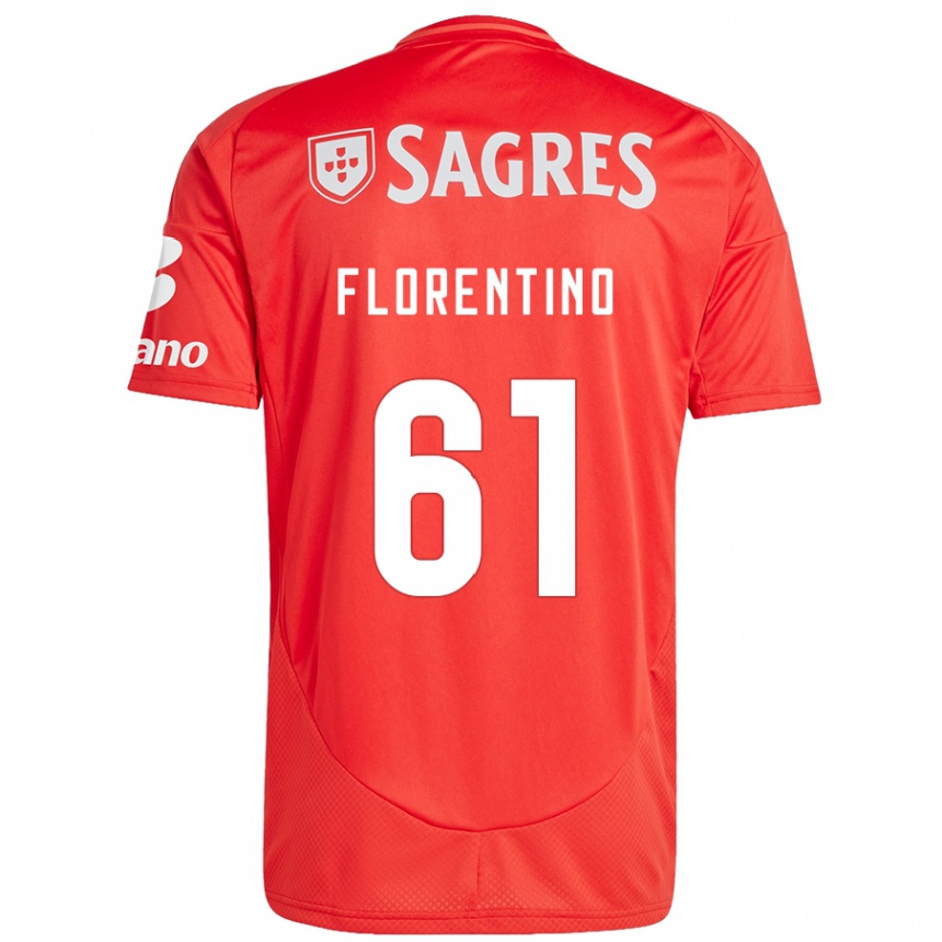 Enfant Football Maillot Florentino #61 Rouge Blanc Tenues Domicile 2024/25 Canada