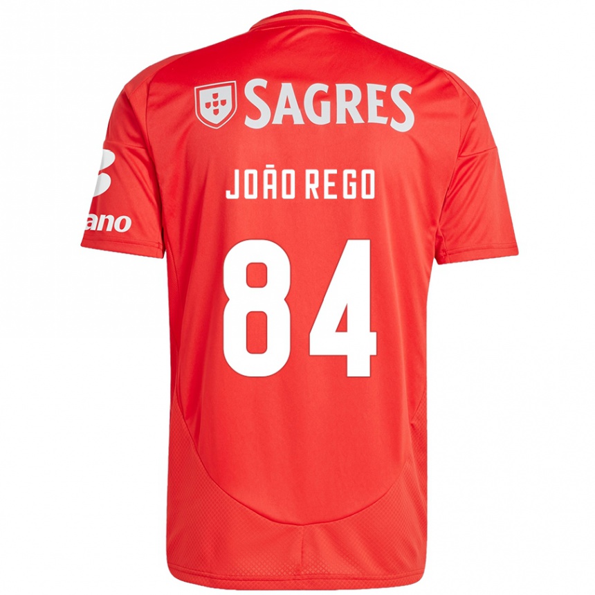 Enfant Football Maillot João Rêgo #84 Rouge Blanc Tenues Domicile 2024/25 Canada