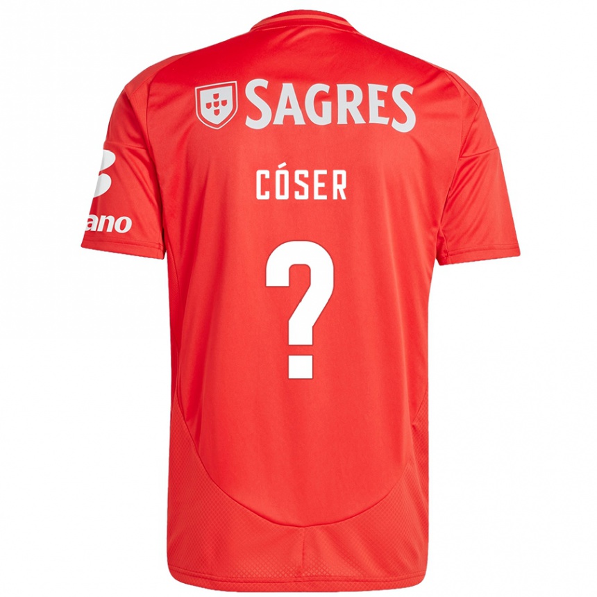 Enfant Football Maillot Tiago Cóser #0 Rouge Blanc Tenues Domicile 2024/25 Canada