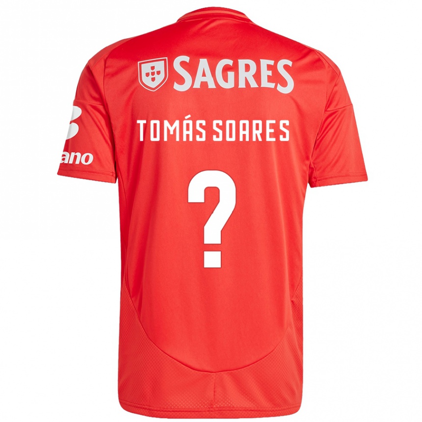 Kids Football Tomás Soares #0 Red White Home Jersey 2024/25 T-Shirt Canada