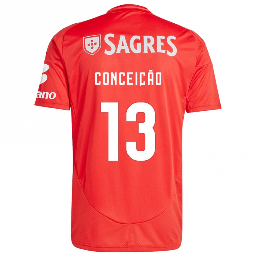 Enfant Football Maillot João Conceição #13 Rouge Blanc Tenues Domicile 2024/25 Canada