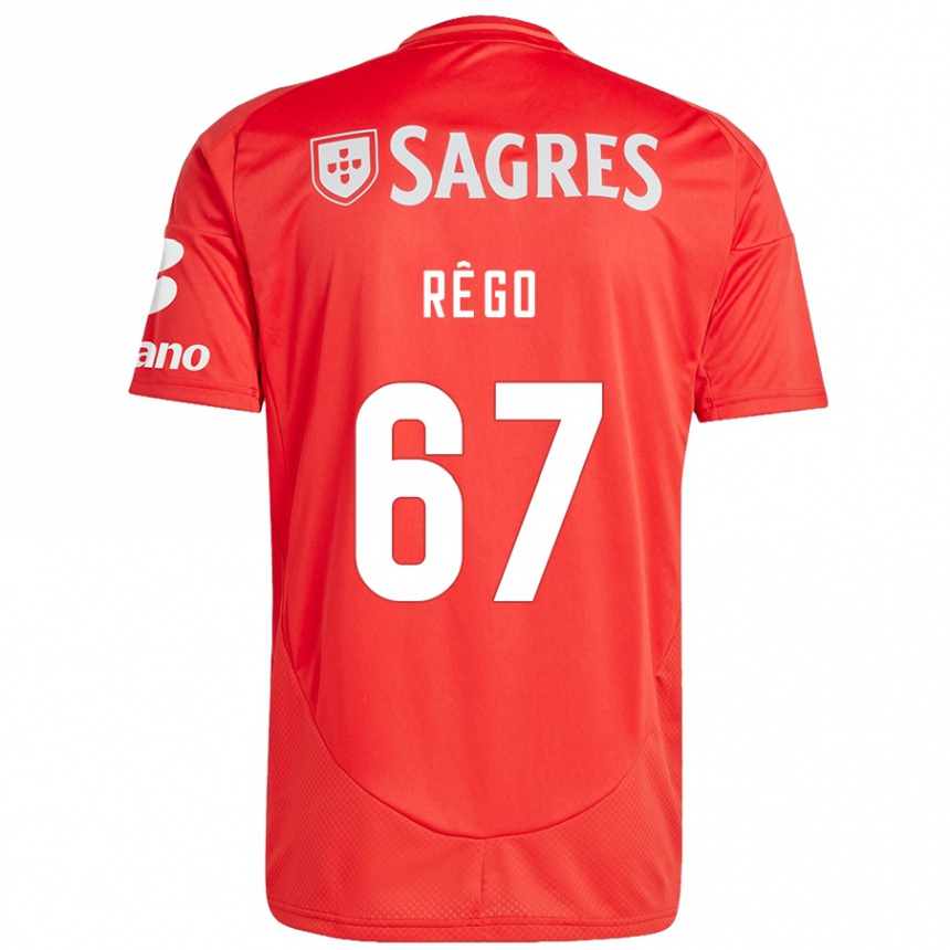 Kids Football Rodrigo Rêgo #67 Red White Home Jersey 2024/25 T-Shirt Canada