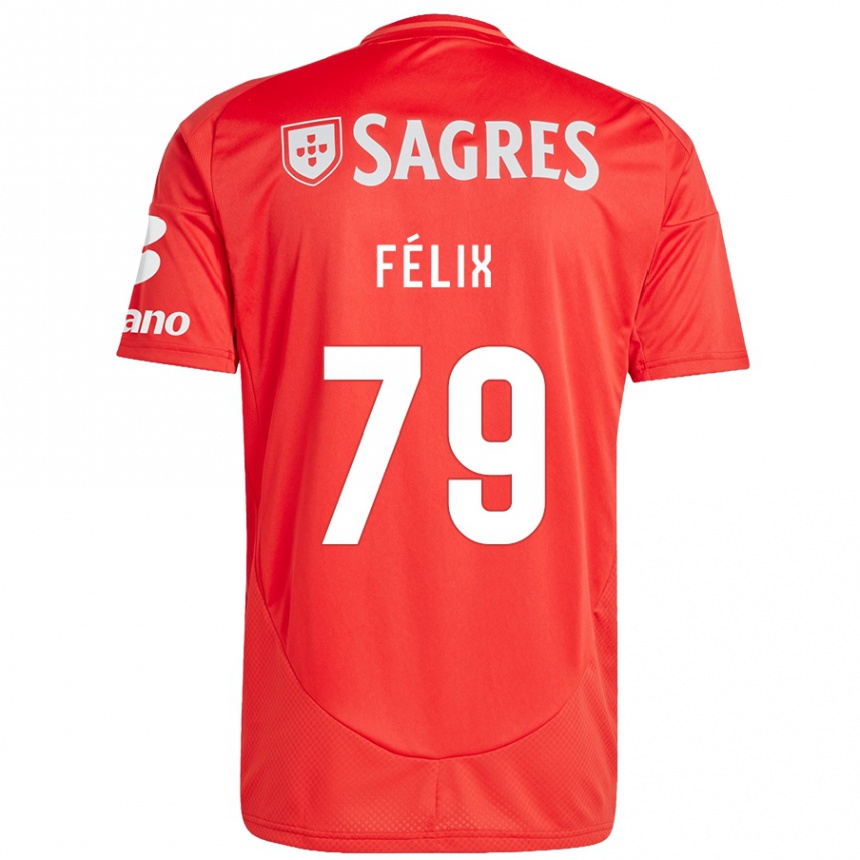 Kids Football Hugo Félix #79 Red White Home Jersey 2024/25 T-Shirt Canada