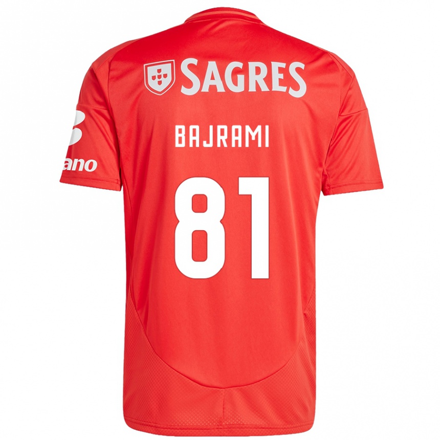 Kids Football Adrian Bajrami #81 Red White Home Jersey 2024/25 T-Shirt Canada