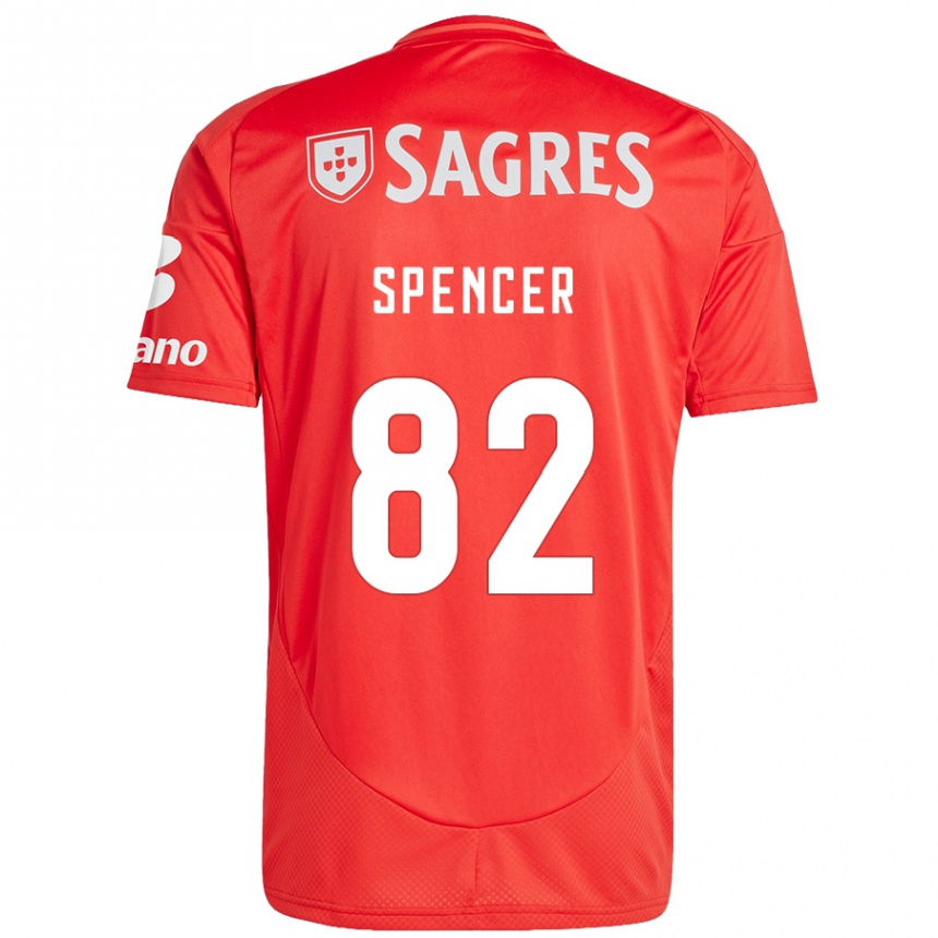 Enfant Football Maillot Diogo Spencer #82 Rouge Blanc Tenues Domicile 2024/25 Canada