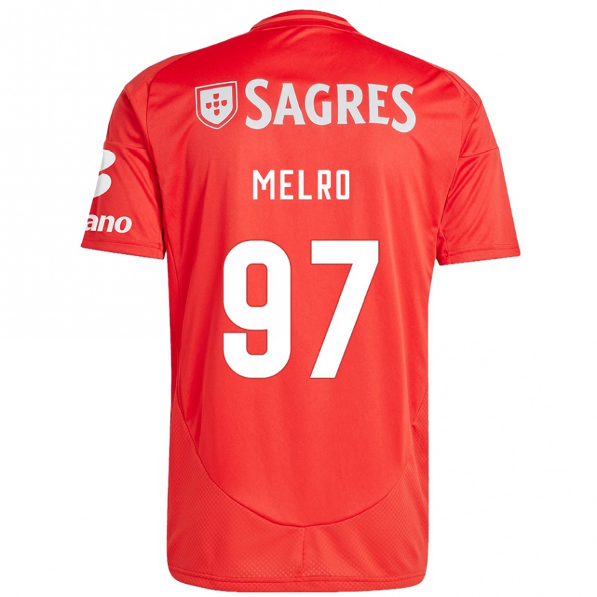 Kids Football José Melro #97 Red White Home Jersey 2024/25 T-Shirt Canada