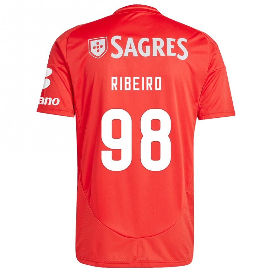 Kids Football Ricardo Ribeiro #98 Red White Home Jersey 2024/25 T-Shirt Canada