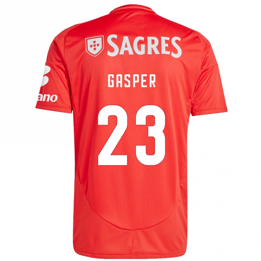 Kids Football Anna Gasper #23 Red White Home Jersey 2024/25 T-Shirt Canada