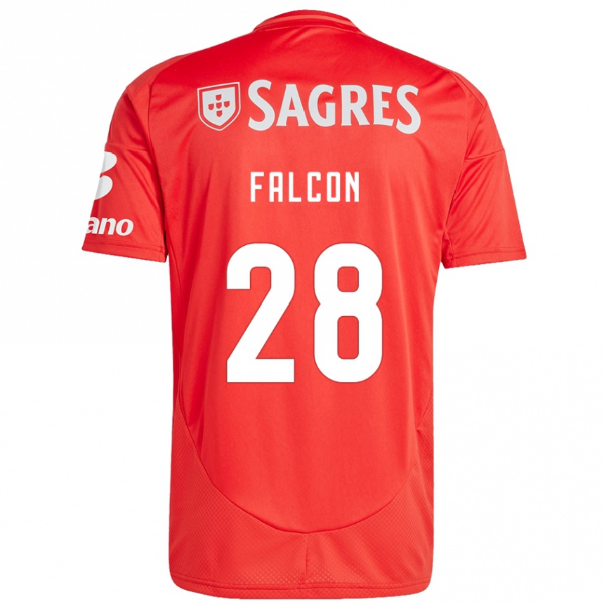 Enfant Football Maillot Andrea Falcón #28 Rouge Blanc Tenues Domicile 2024/25 Canada