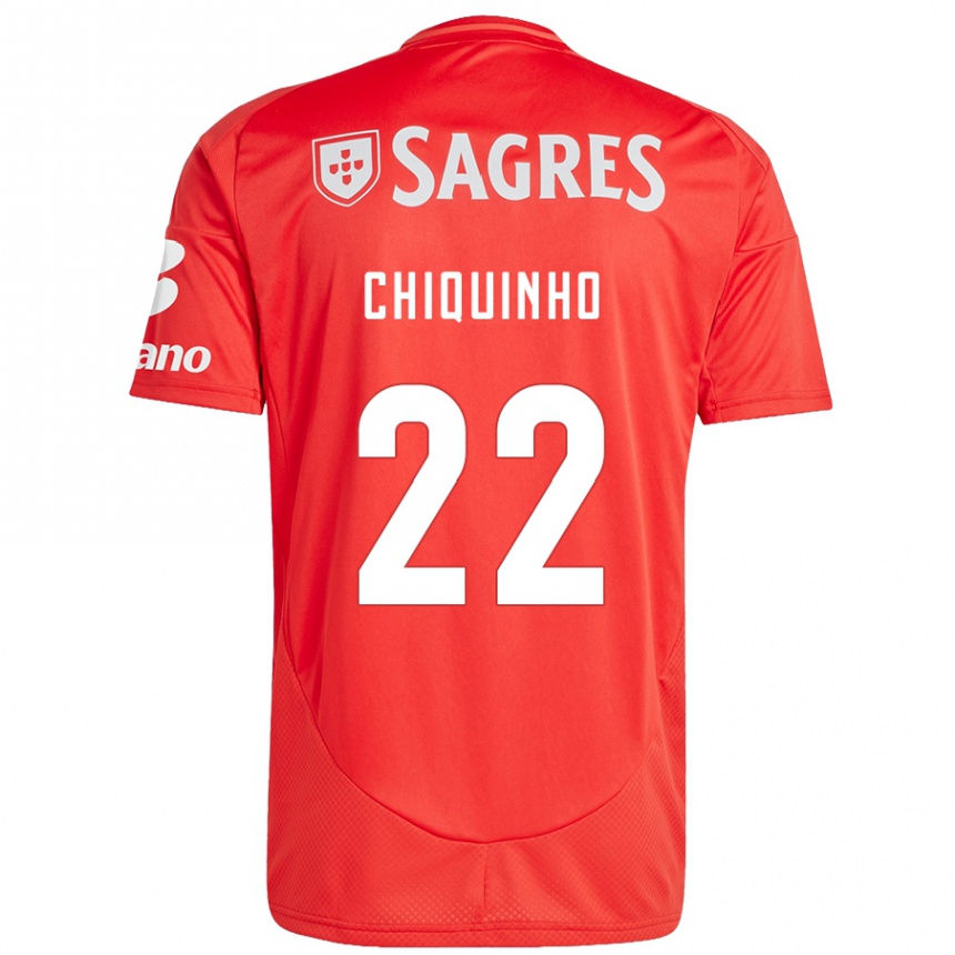 Kids Football Chiquinho #22 Red White Home Jersey 2024/25 T-Shirt Canada