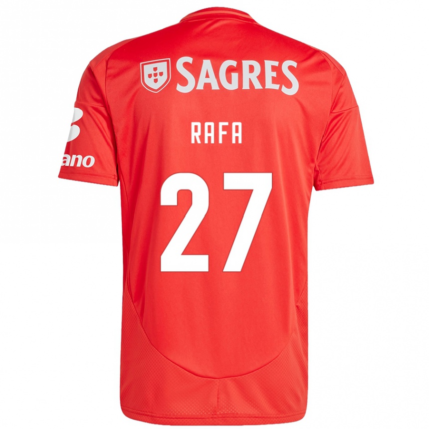 Kids Football Rafa #27 Red White Home Jersey 2024/25 T-Shirt Canada