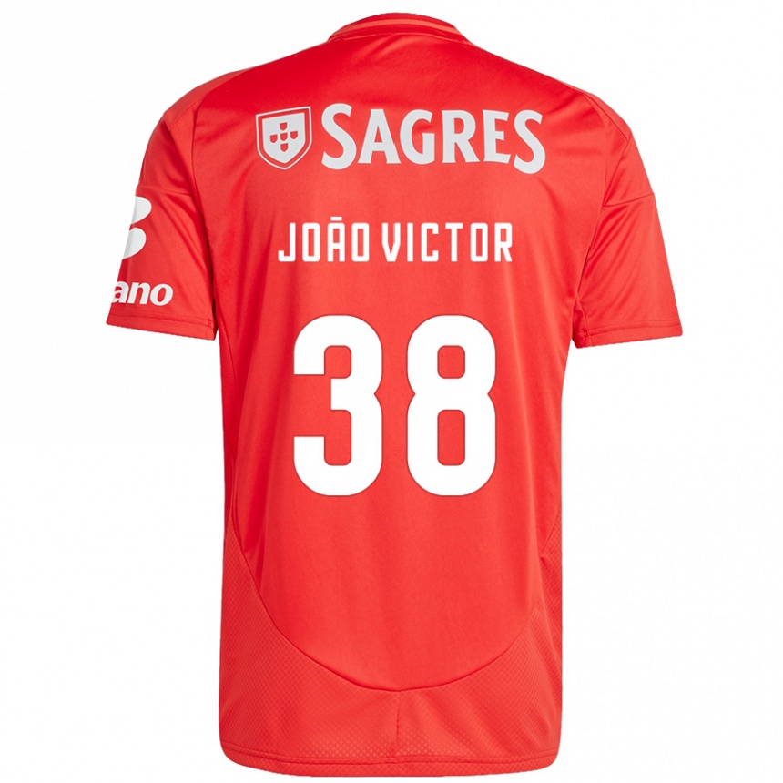 Kids Football João Victor #38 Red White Home Jersey 2024/25 T-Shirt Canada